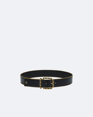 Black & Gold Zipper Belt