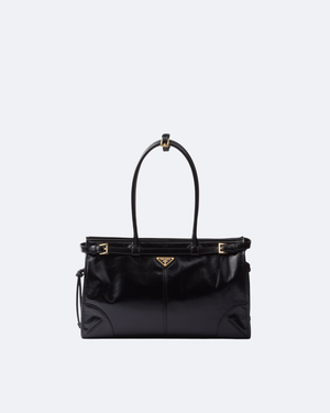 Black Bonnie Large Leather Handbag