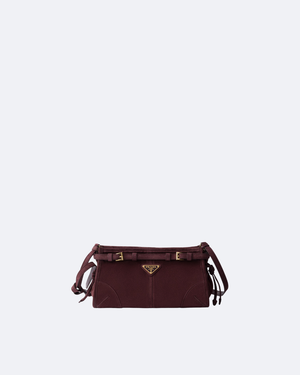 Burgundy Bonnie Small Suede Shoulder Bag