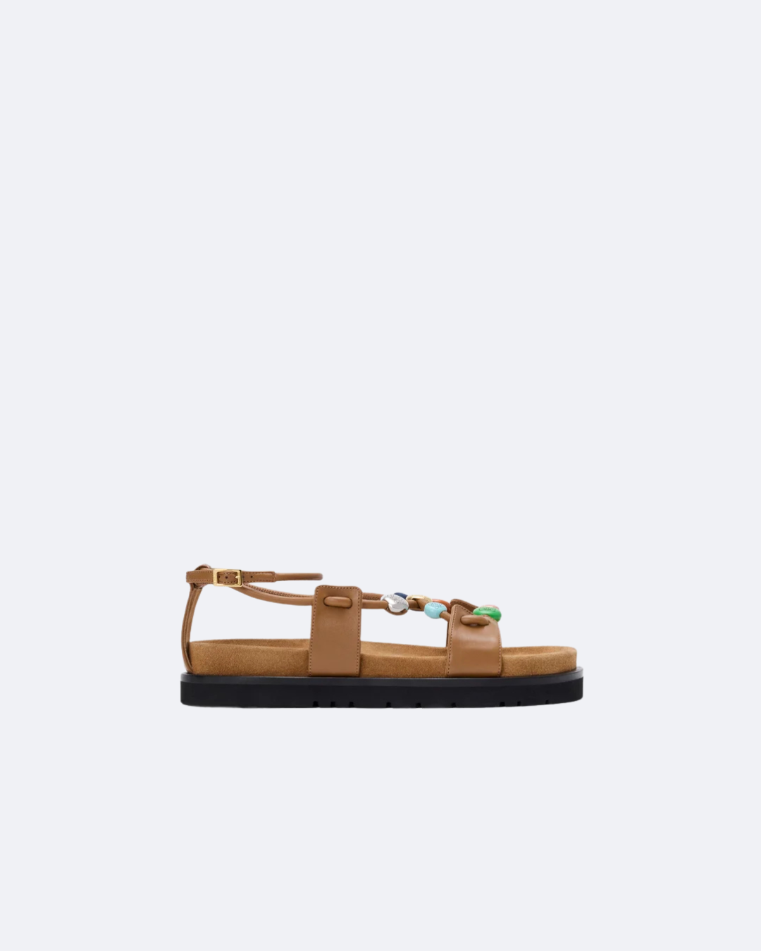 Camel Pebble Beads Fussbett Sandal