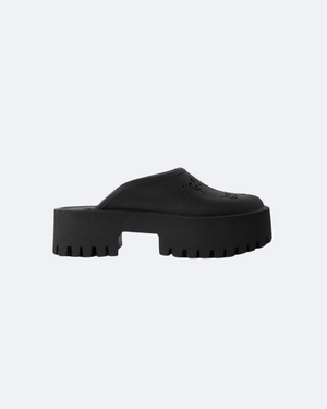 Black GE rubber platform mules