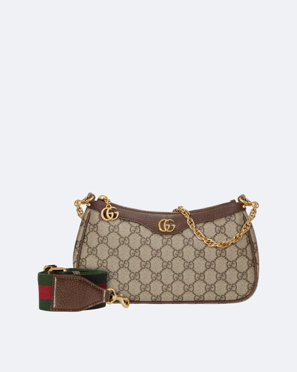Beige Ophidia Small Shoulder Bag