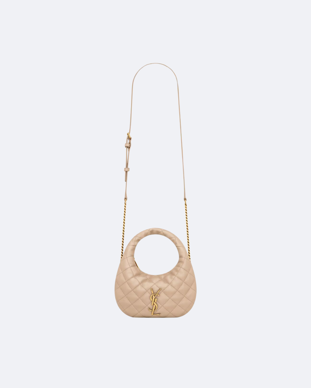 Dark Beige Icarino Mini In Quilted Leather