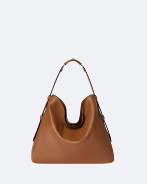 Brown Leather Beatrix Large Tote Bag