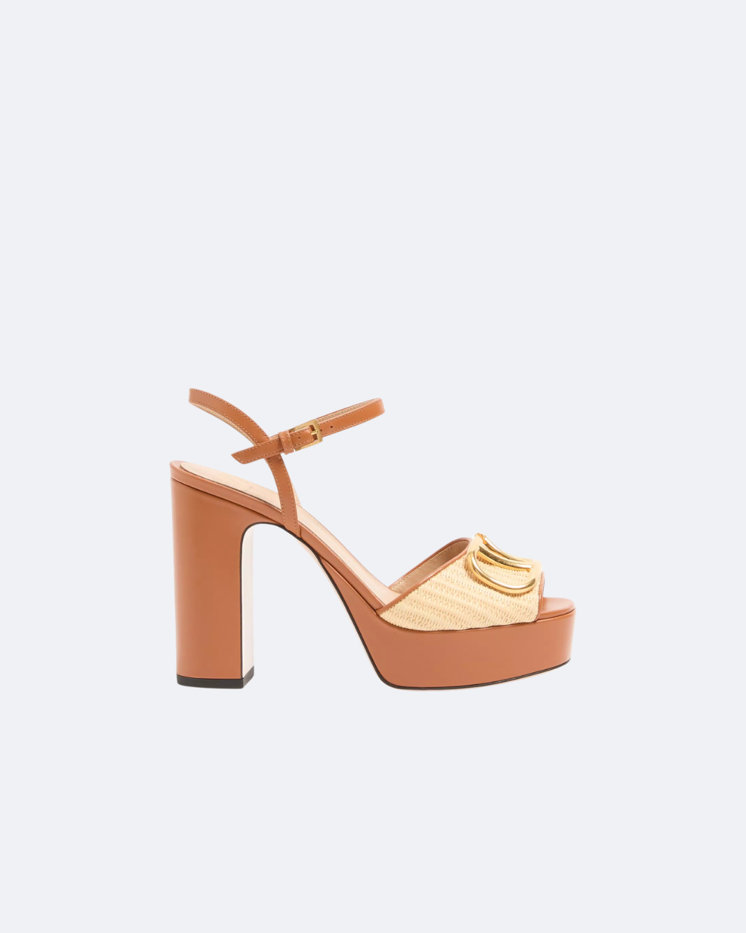 Beige VLogo Signature Platform Sandal