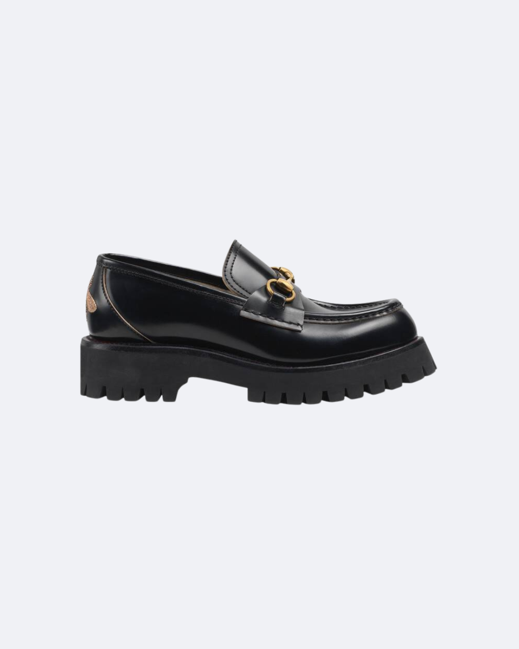 Black Lug sole loafer
