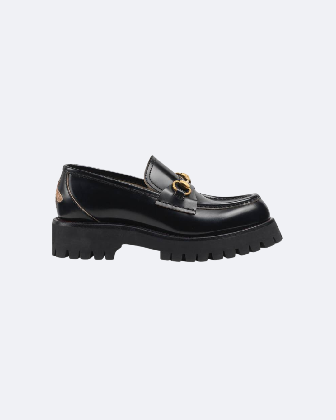 Black Lug sole loafer