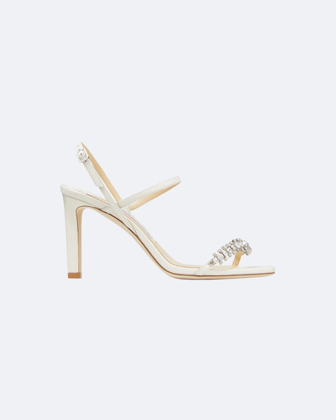 Cream JM 85 sandals with crystal embellishment