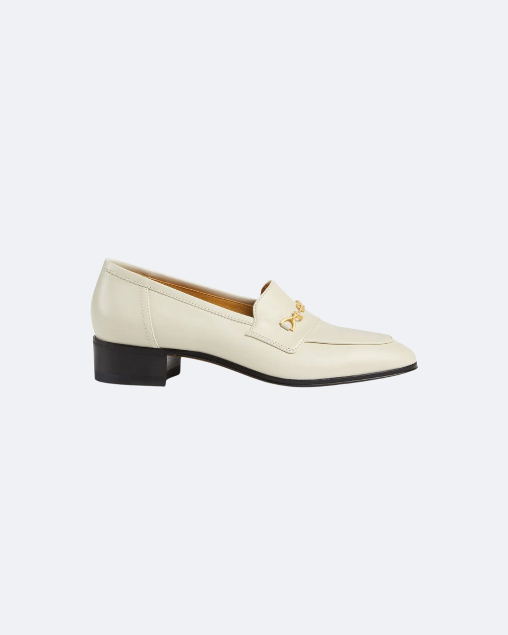 White GH block-heel loafers