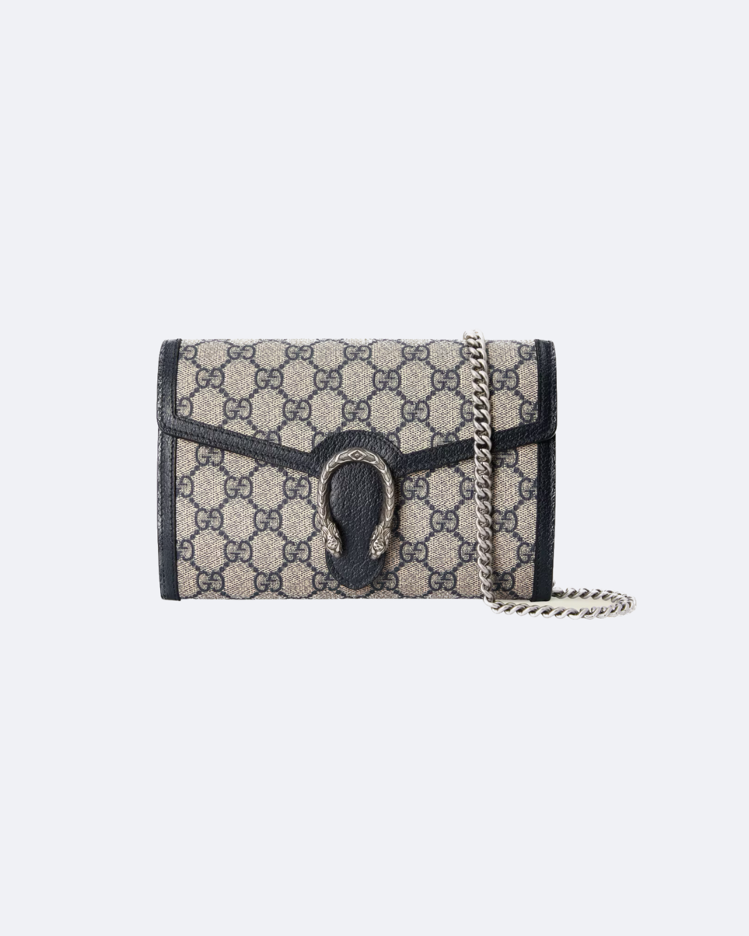 Beige & blue DG supreme chain wallet