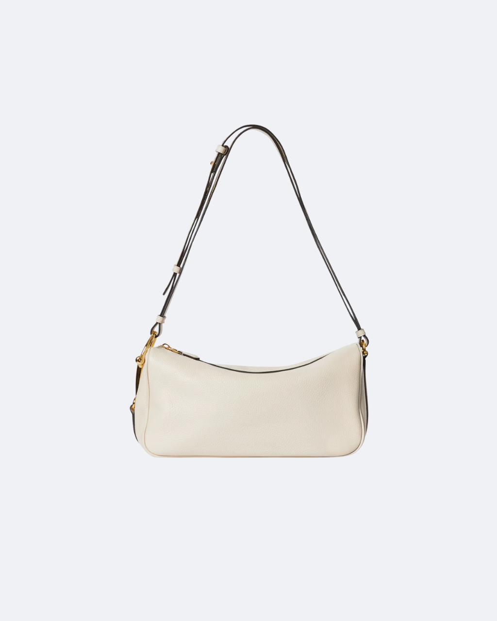 Ivory Leather Half Horsebit Medium Shoulder Bag