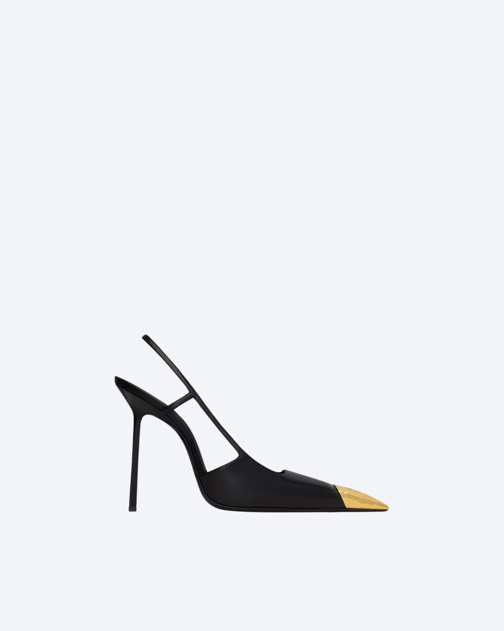 Black & Gold Jeanne Slingback Pumps