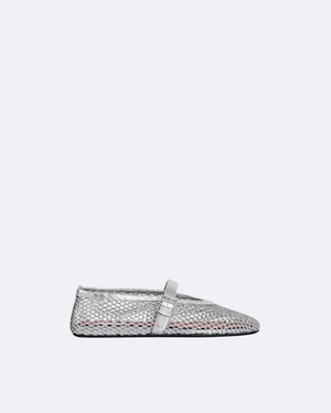 Silver AF Ballet Flats