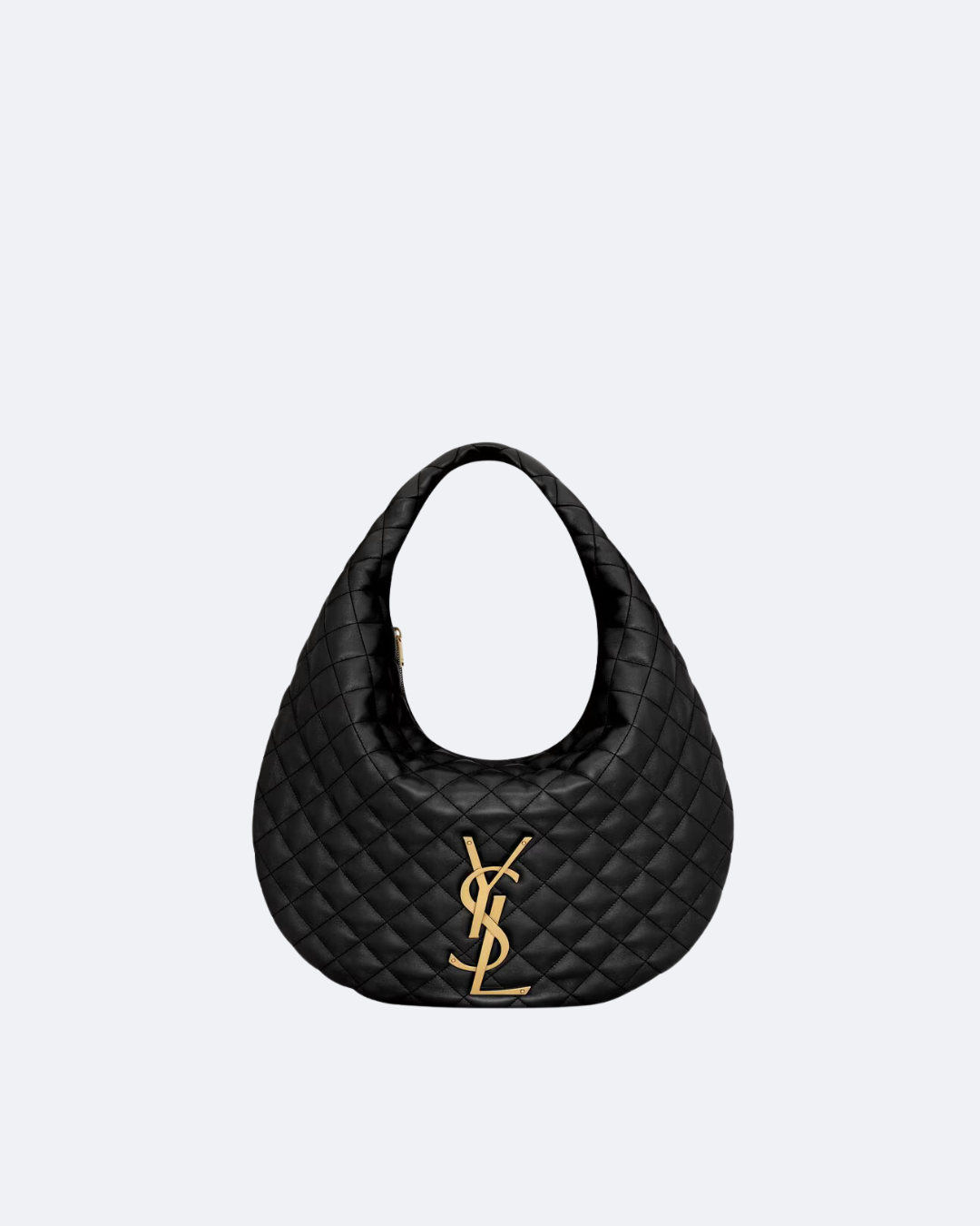 Black Icare Hobo In Quilted Leather
