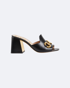 Black G slide sandal