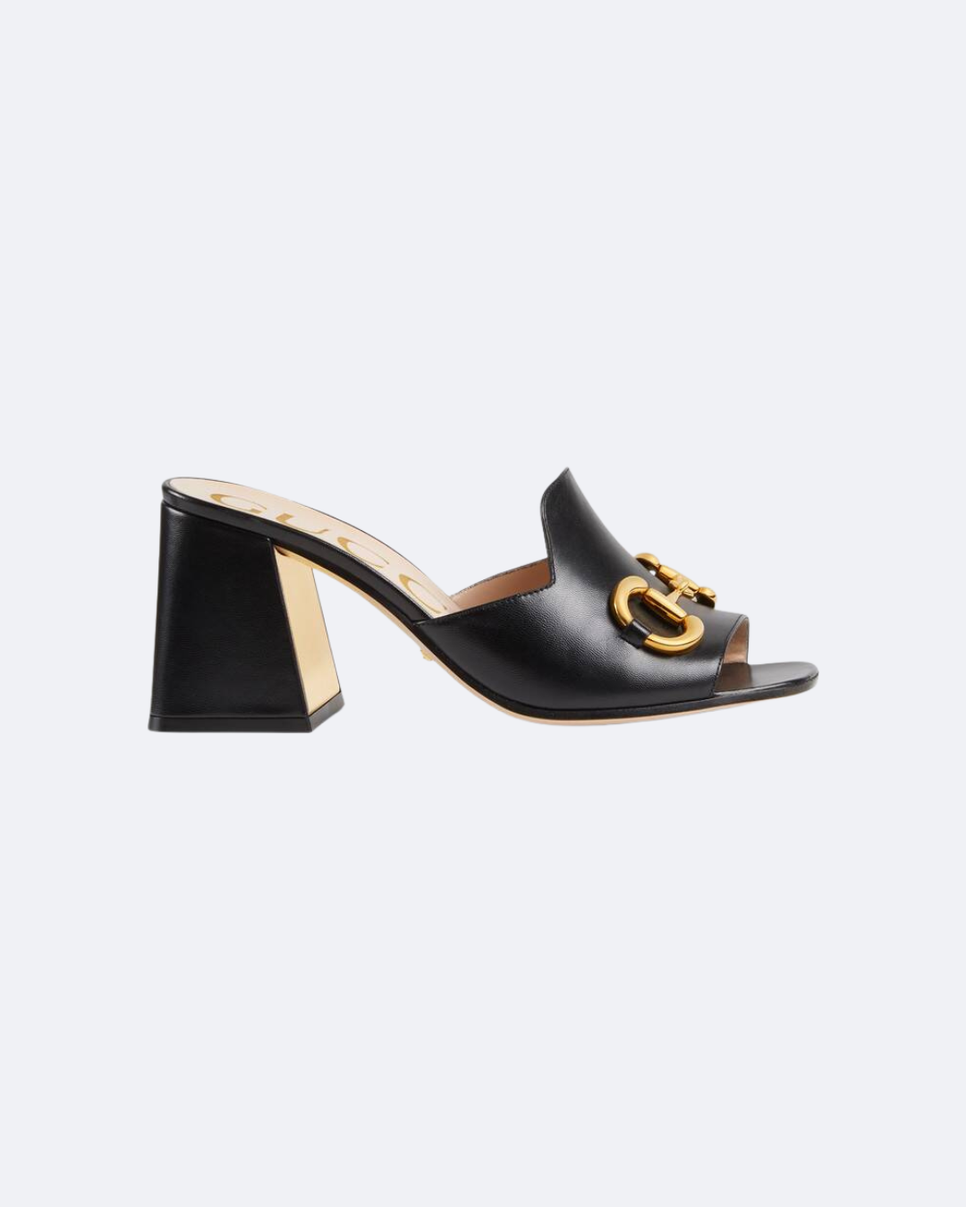 Black G slide sandal