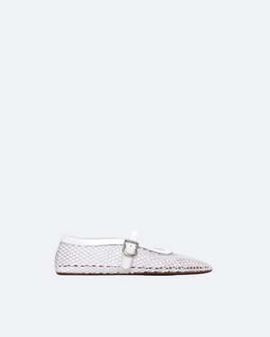 White AF Ballet Flats