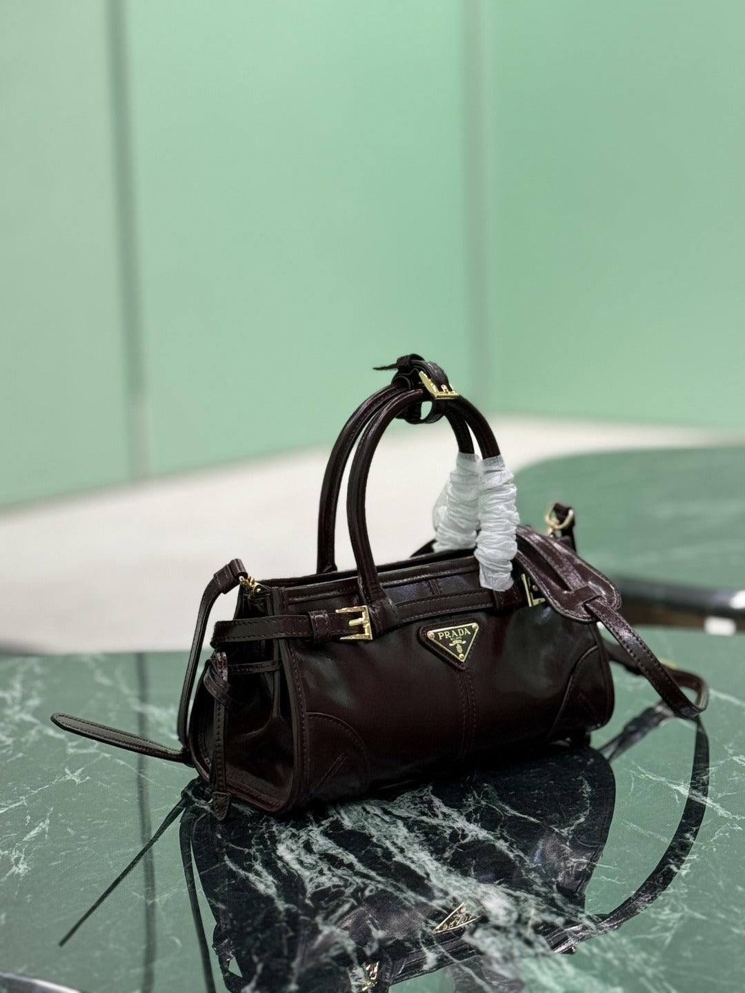 Dark Brown Bonnie Mini Leather Shoulder Bag