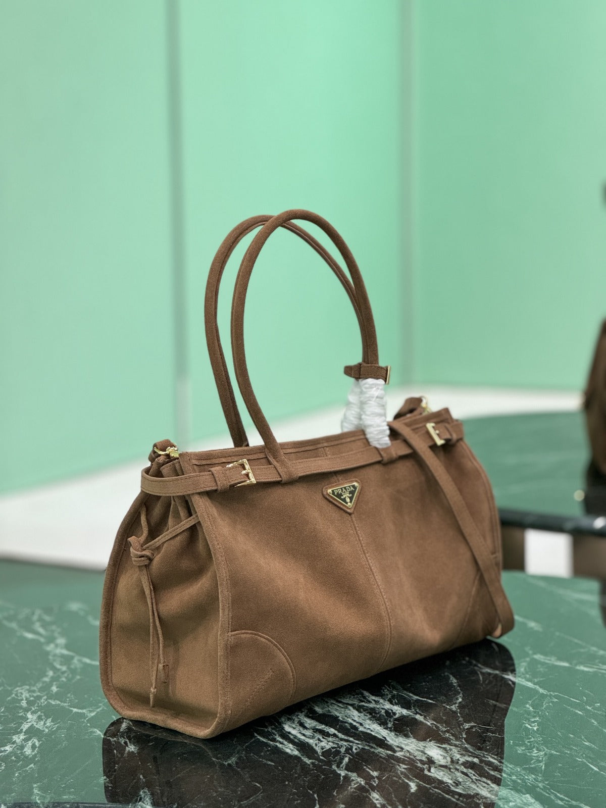 Cinnamon Bonnie Large Suede Handbag