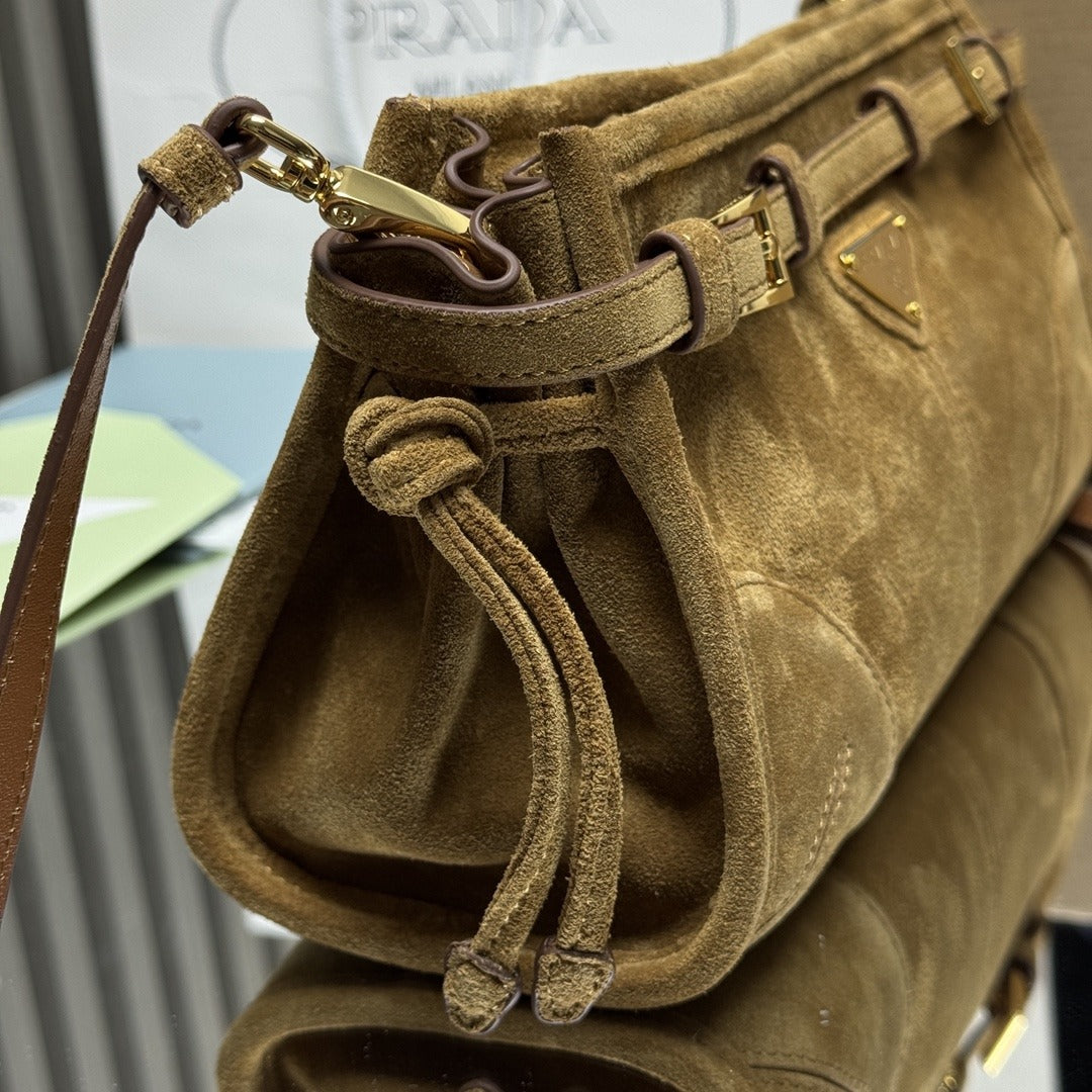 Cinnamon Bonnie Small Suede Shoulder Bag