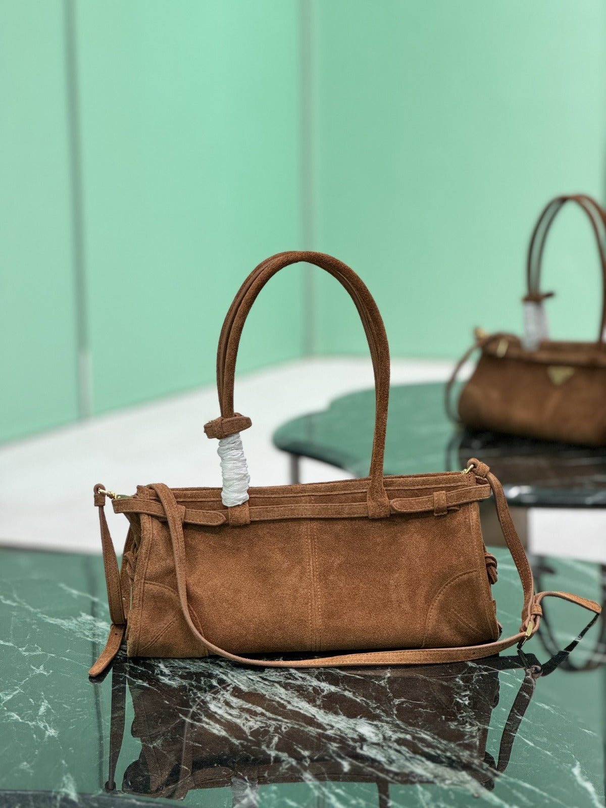 Cinnamon Bonnie Medium Suede Handbag