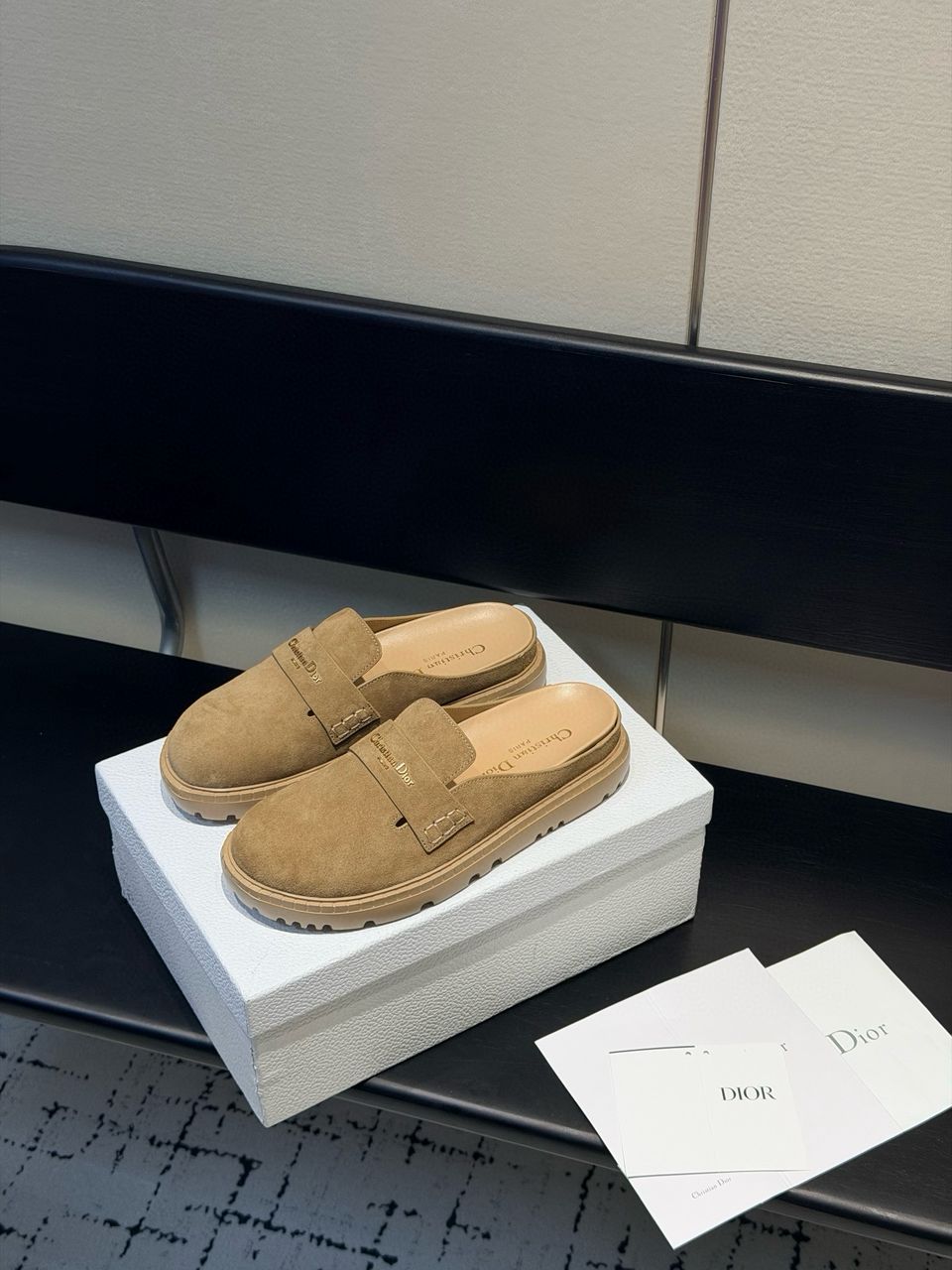 Rope Beige Suede Boy Mule