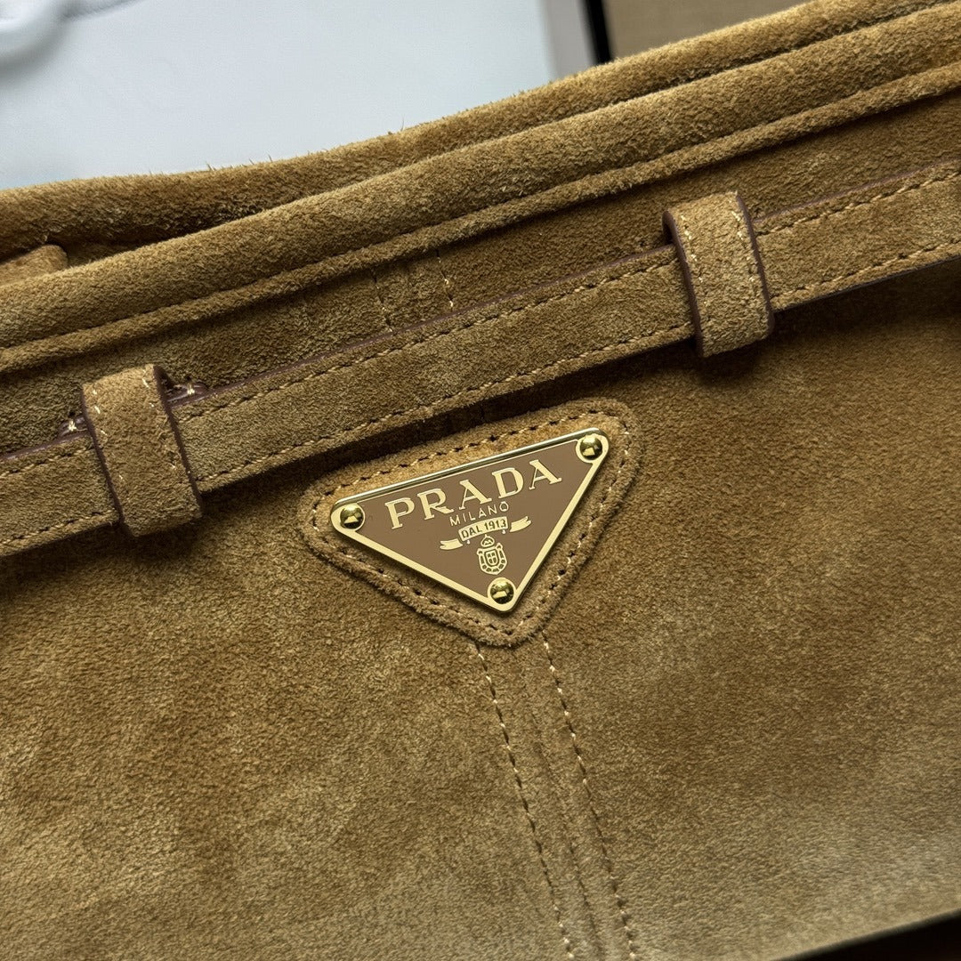 Cinnamon Bonnie Small Suede Shoulder Bag