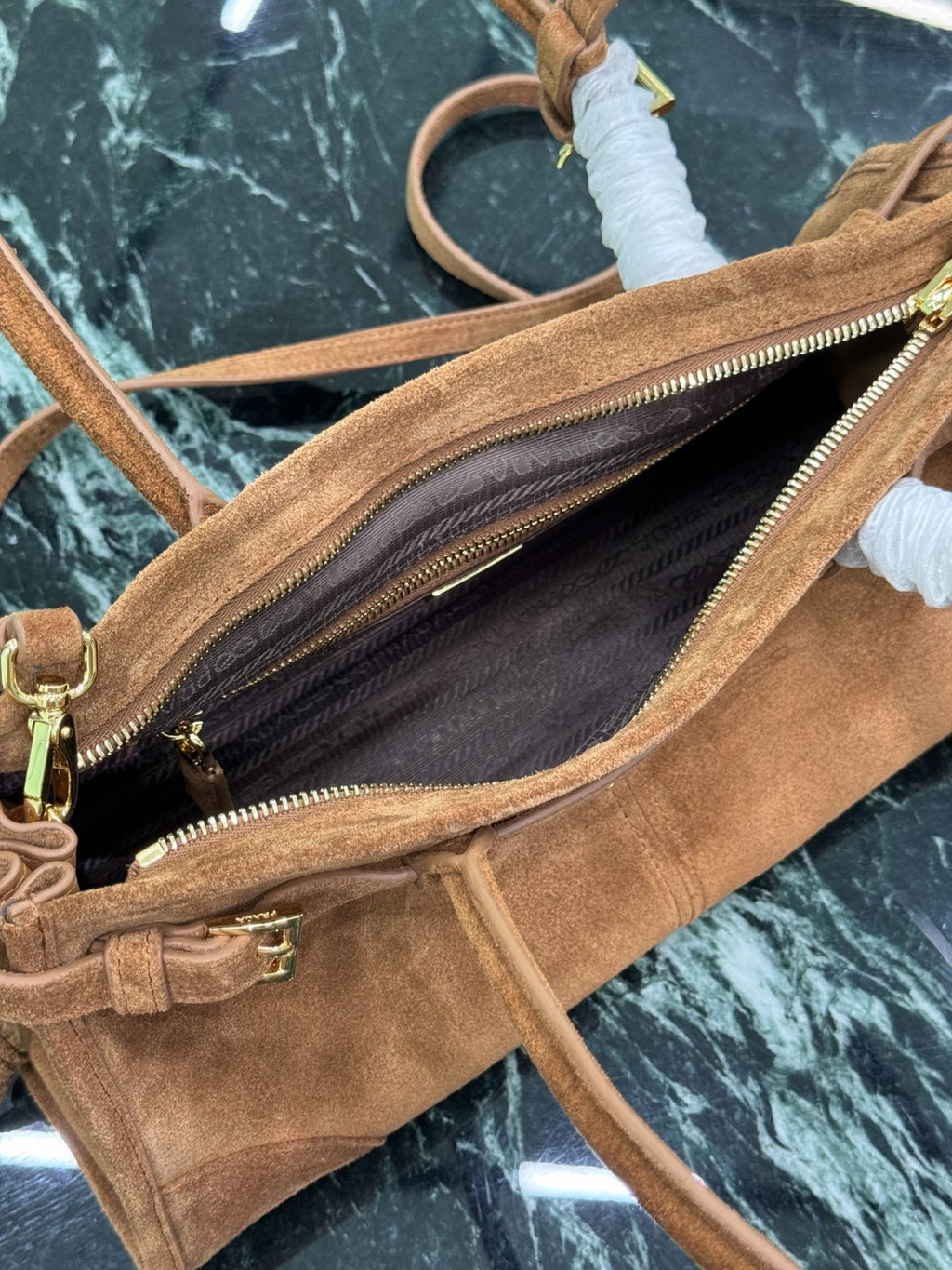 Cinnamon Bonnie Medium Suede Handbag