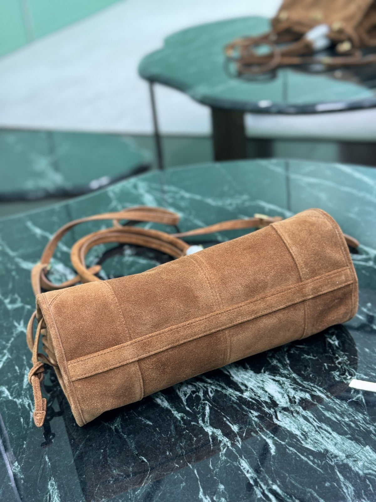 Cinnamon Bonnie Medium Suede Handbag