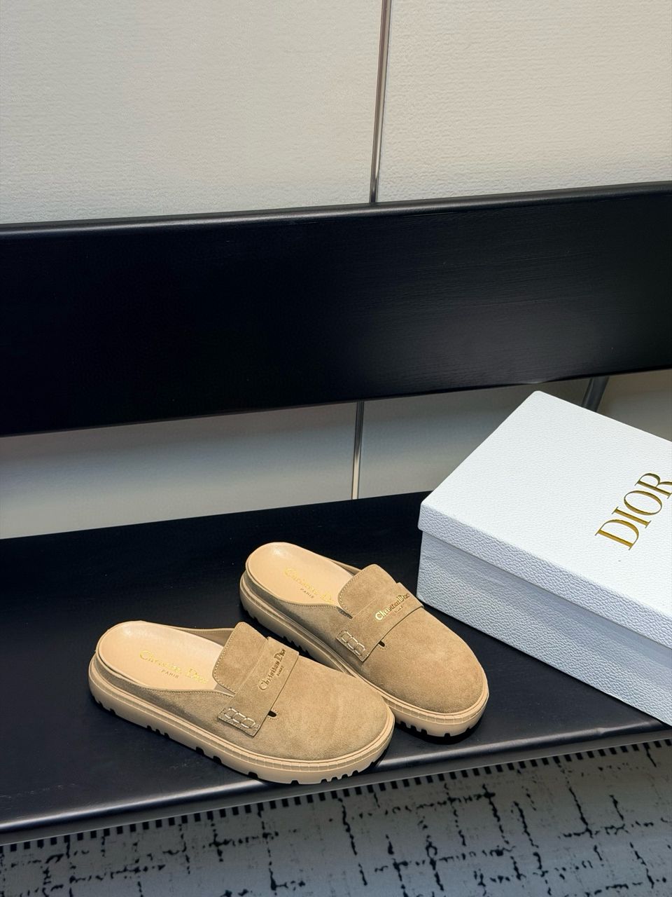 Rope Beige Suede Boy Mule