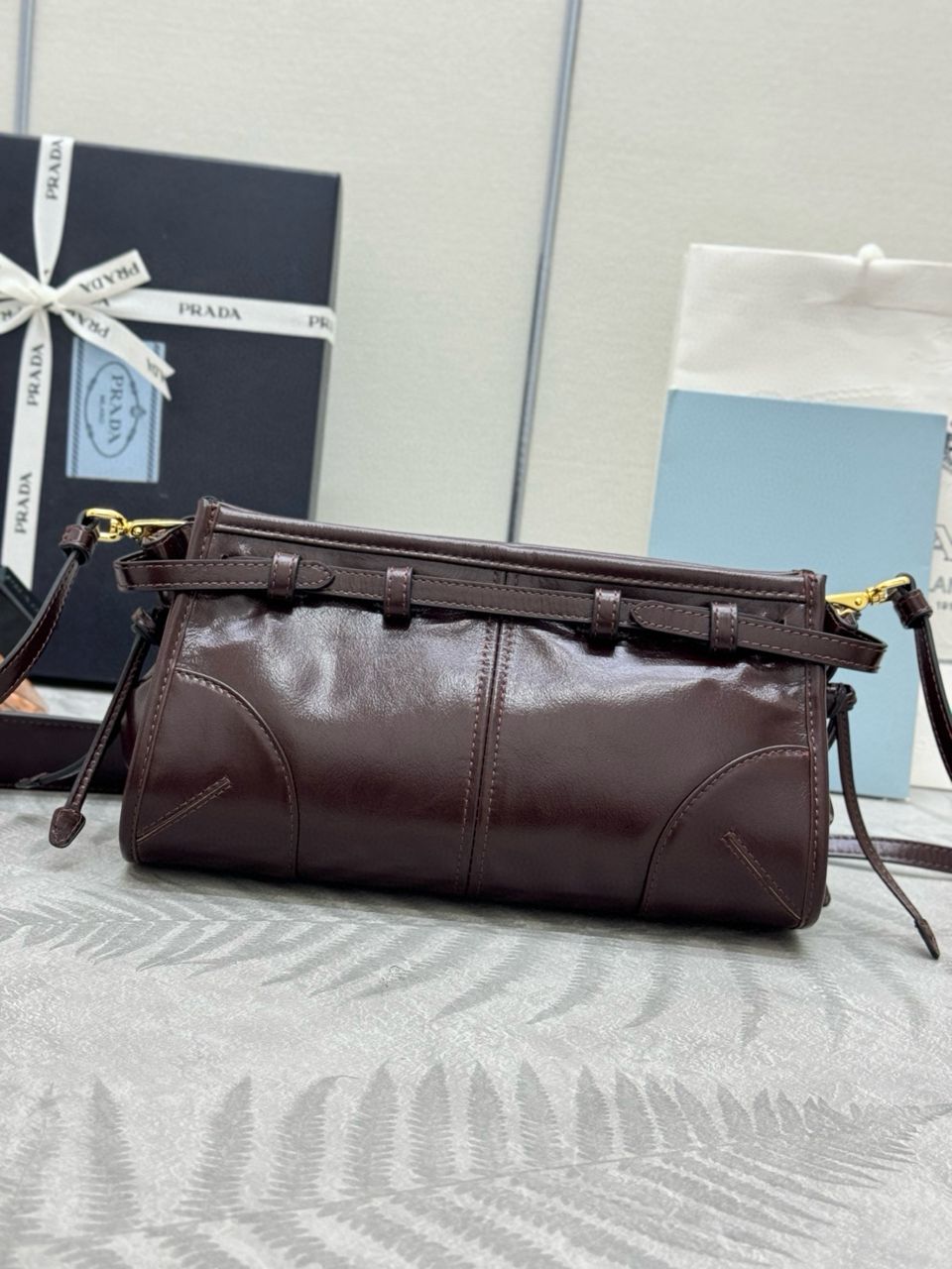 Dark Brown Bonnie Small Leather Shoulder Bag