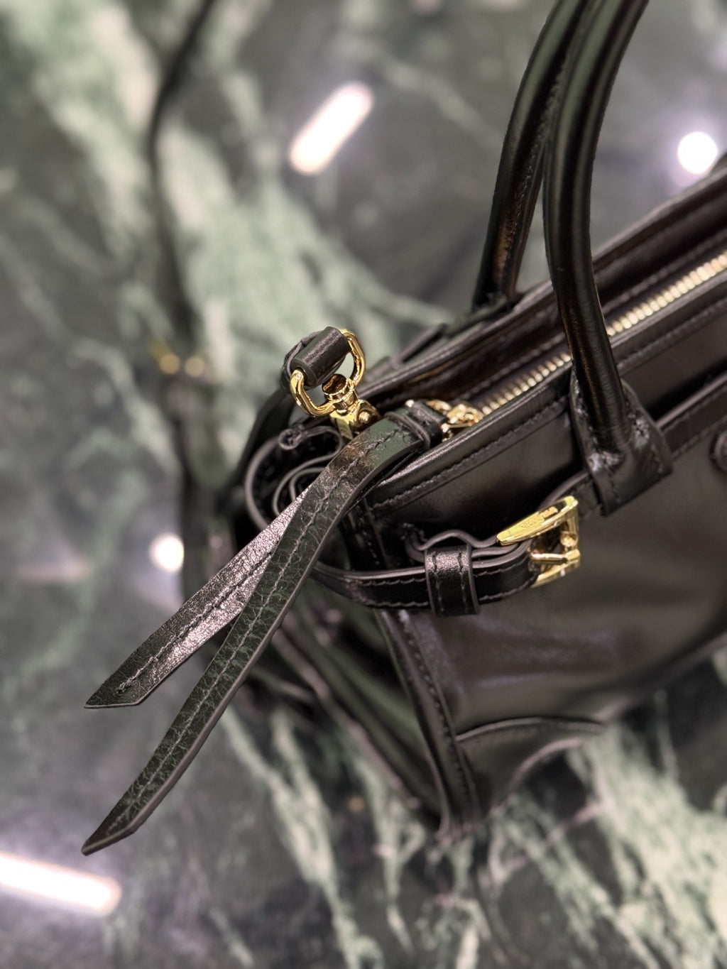 Black Bonnie Mini Leather Shoulder Bag