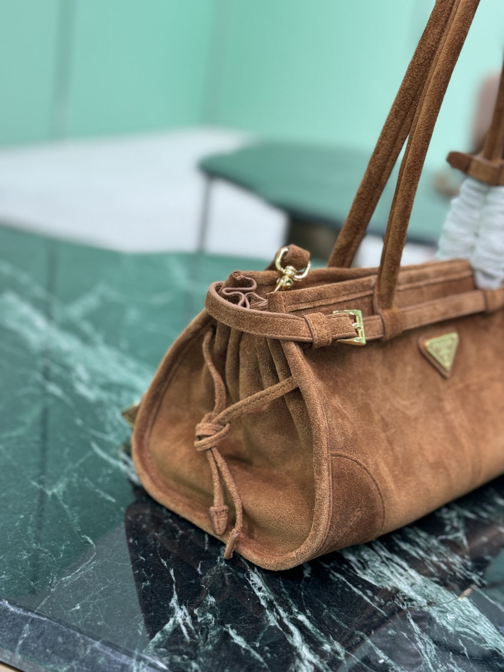 Cinnamon Bonnie Medium Suede Handbag