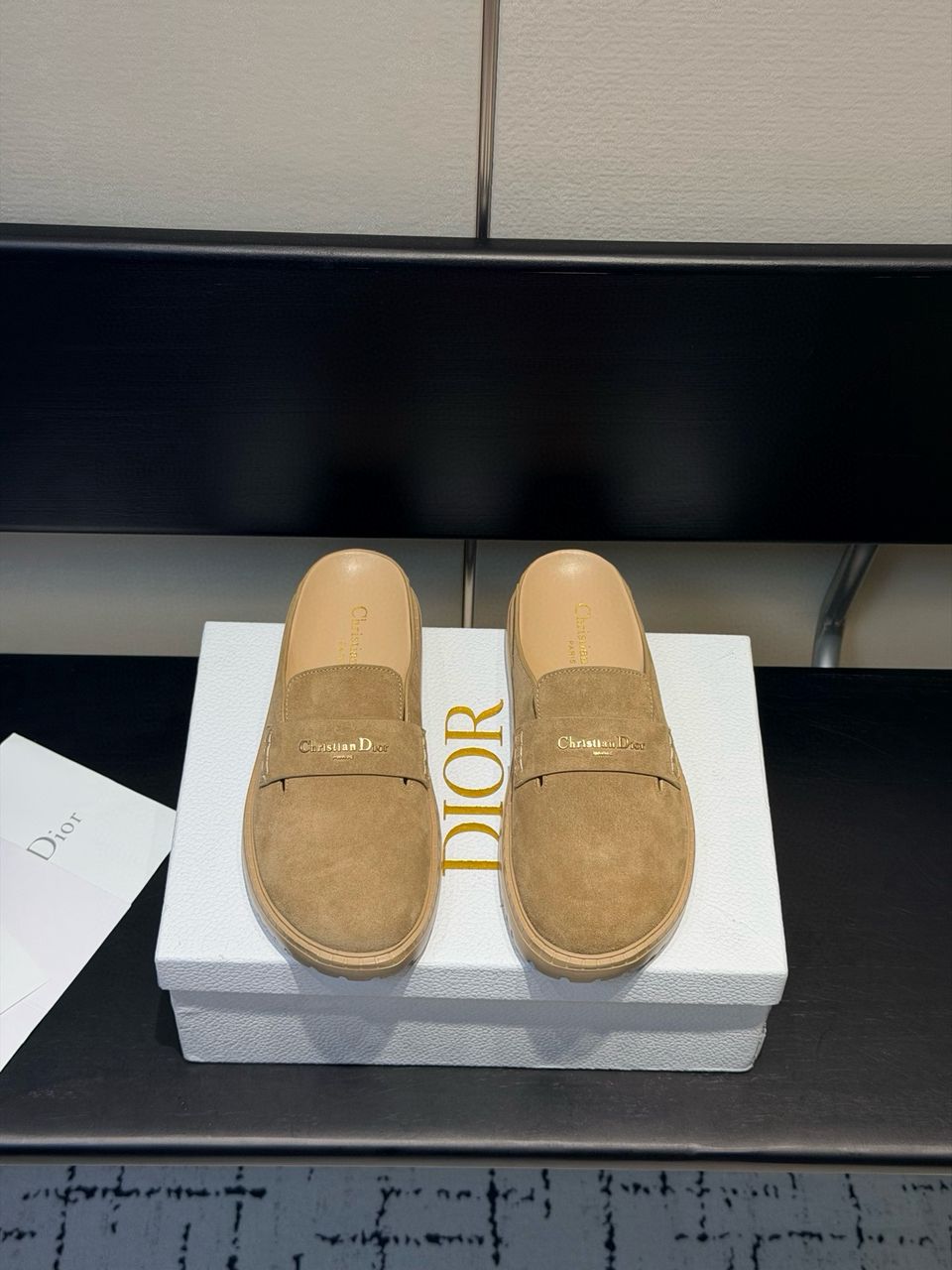 Rope Beige Suede Boy Mule