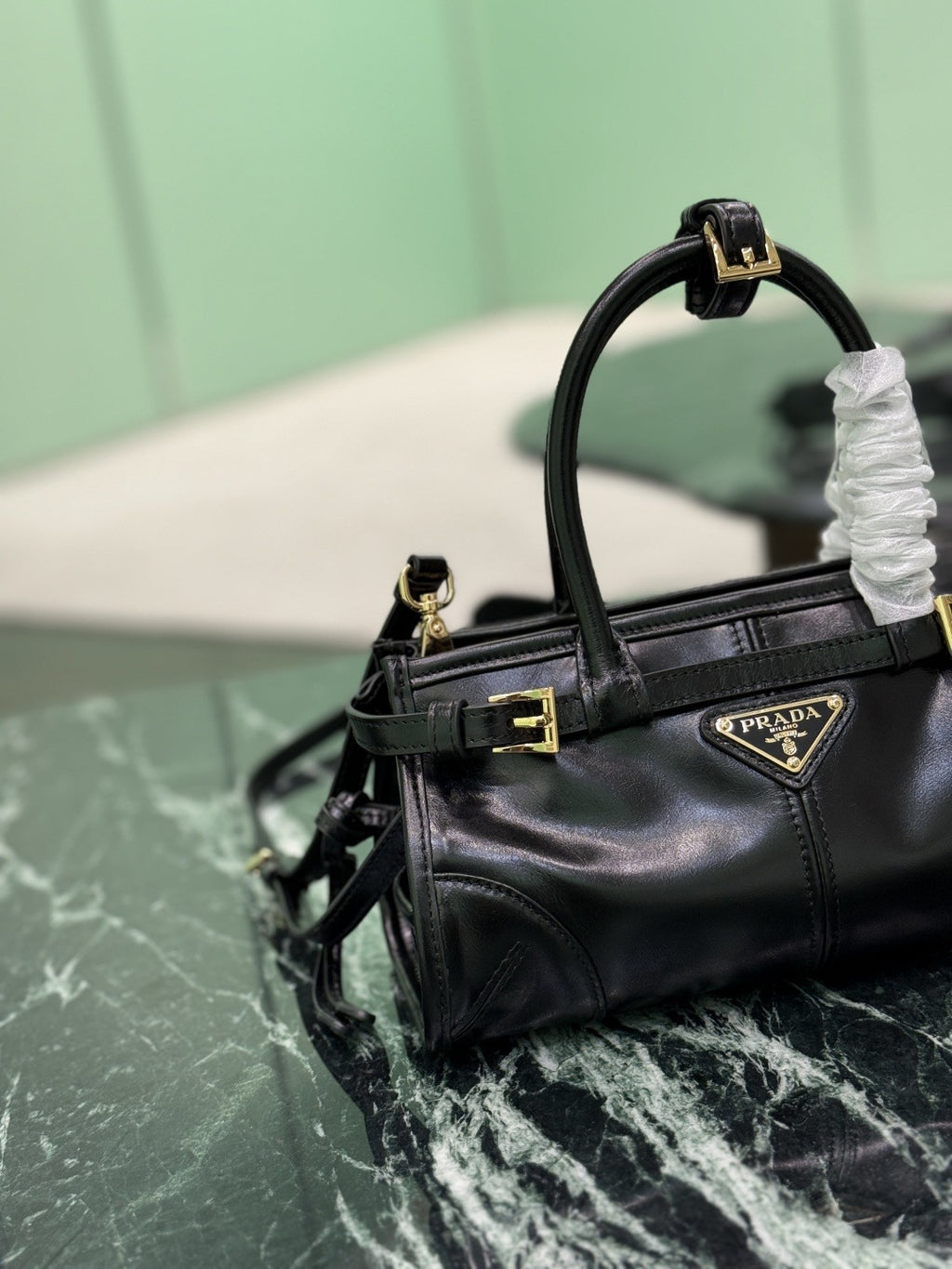 Black Bonnie Mini Leather Shoulder Bag