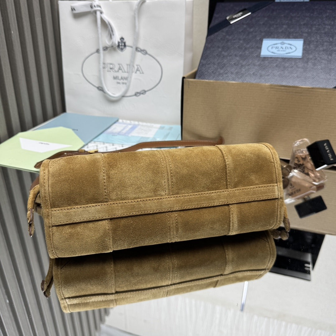 Cinnamon Bonnie Small Suede Shoulder Bag