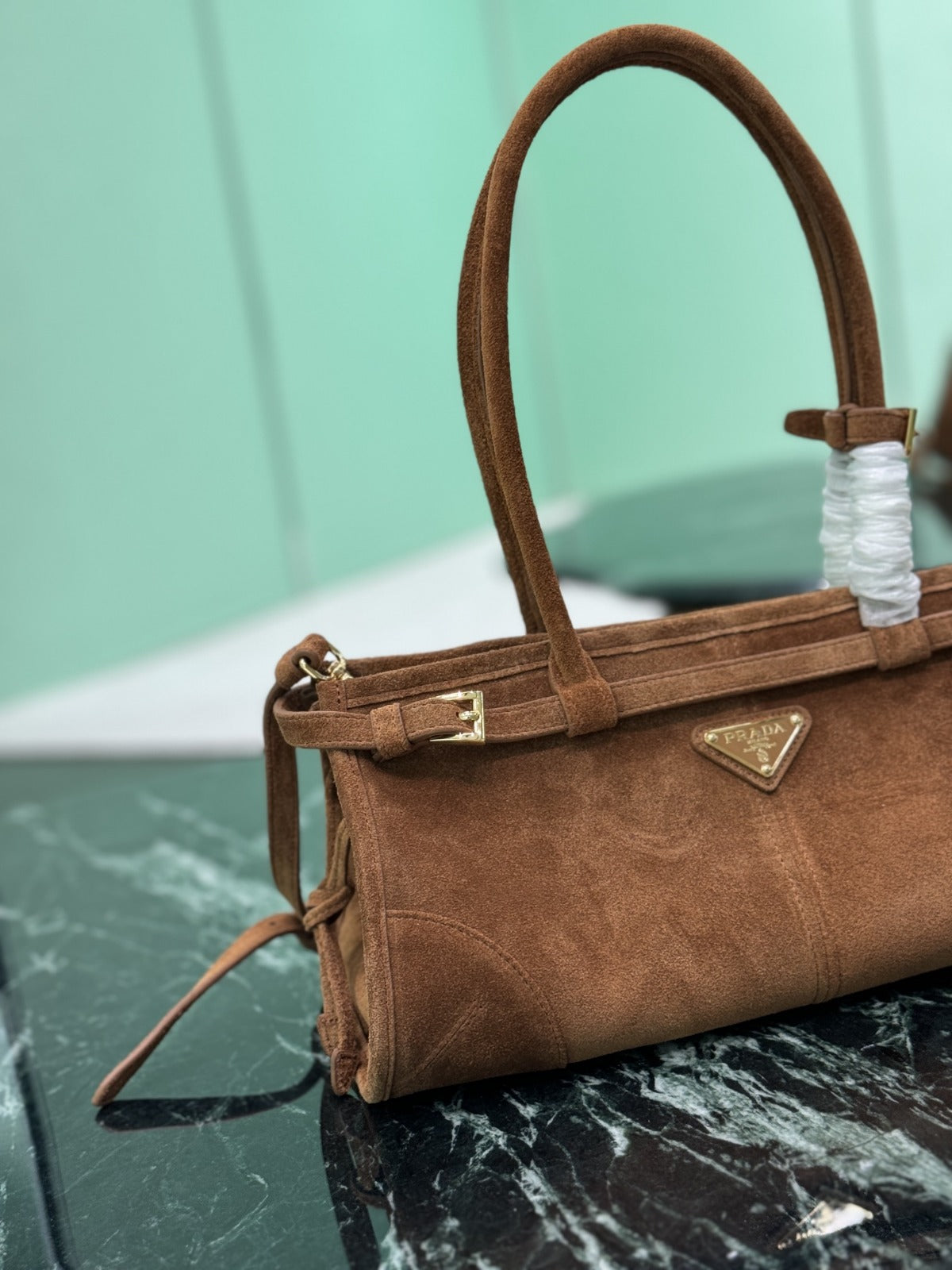 Cinnamon Bonnie Medium Suede Handbag