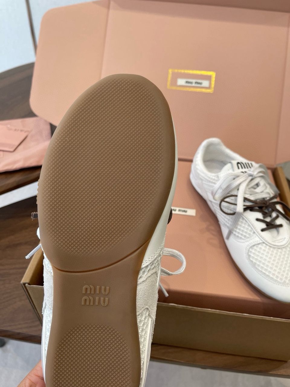 White Gymnasium Mesh & Suede Sneakers