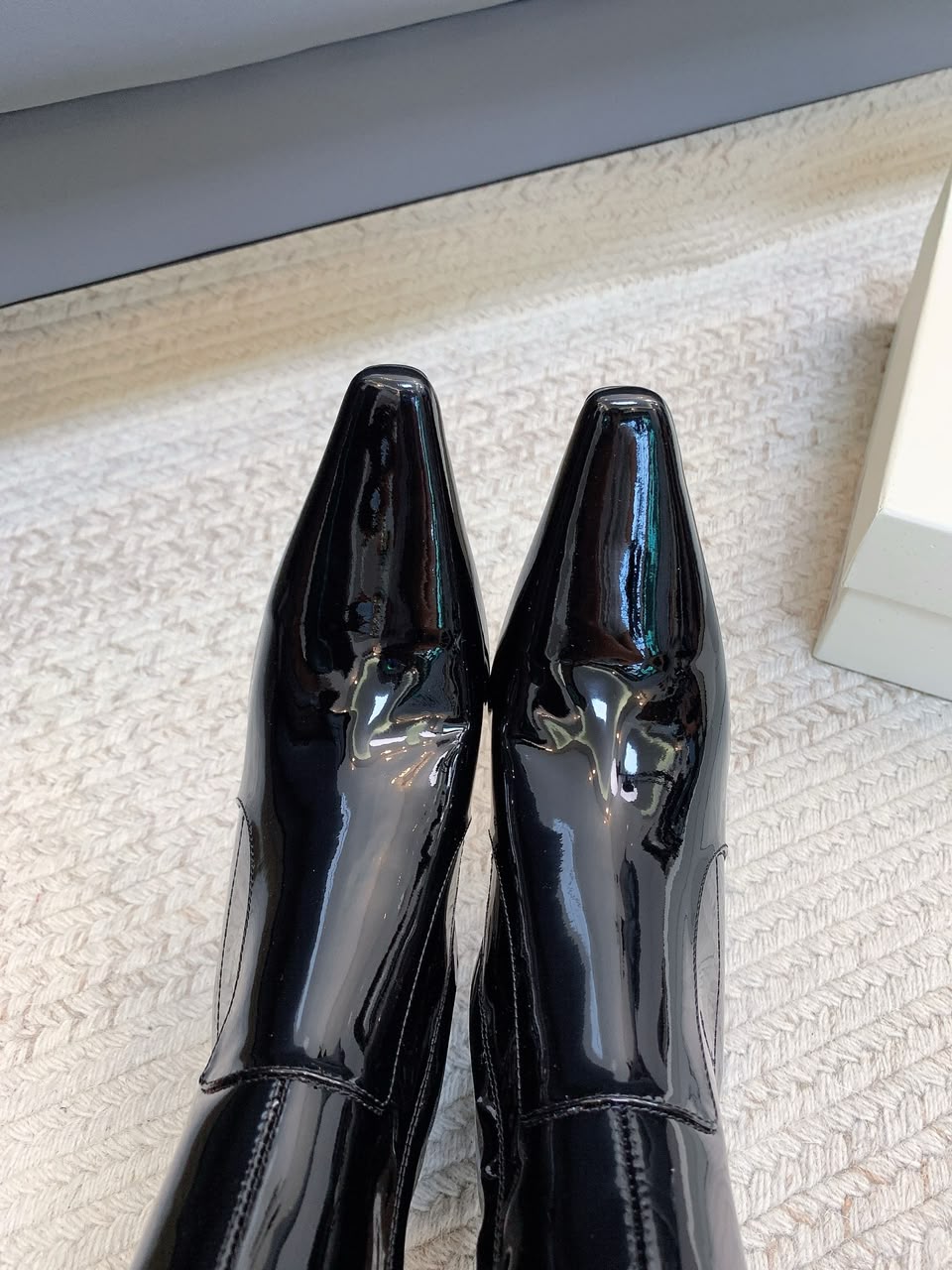 Black Francoise Boots In Patent Leather 6