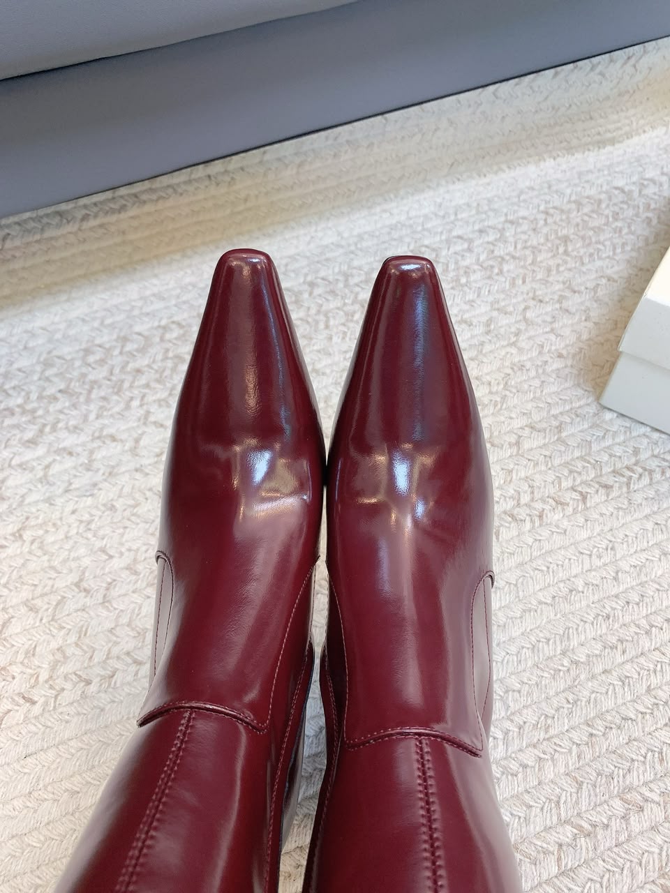 Bordeaux Francoise Boots In Smooth Leather 7