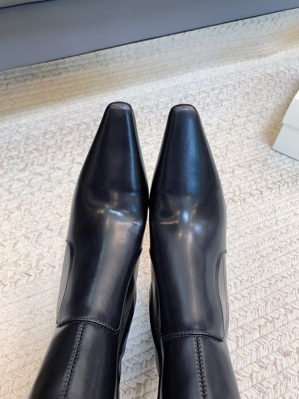 Black Francoise Boots In Smooth Leather 7