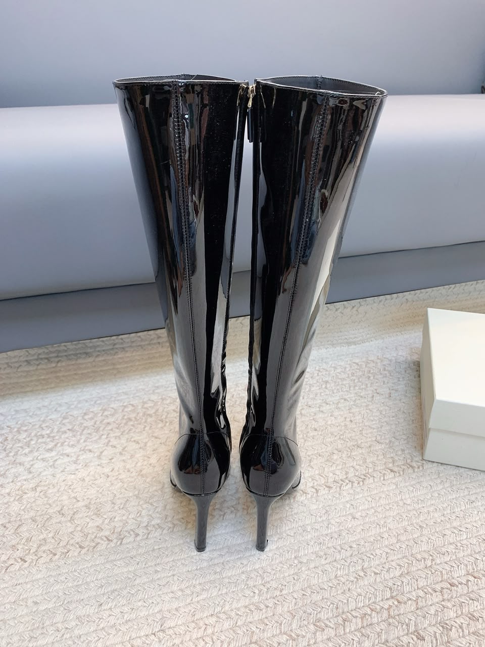Black Francoise Boots In Patent Leather 5