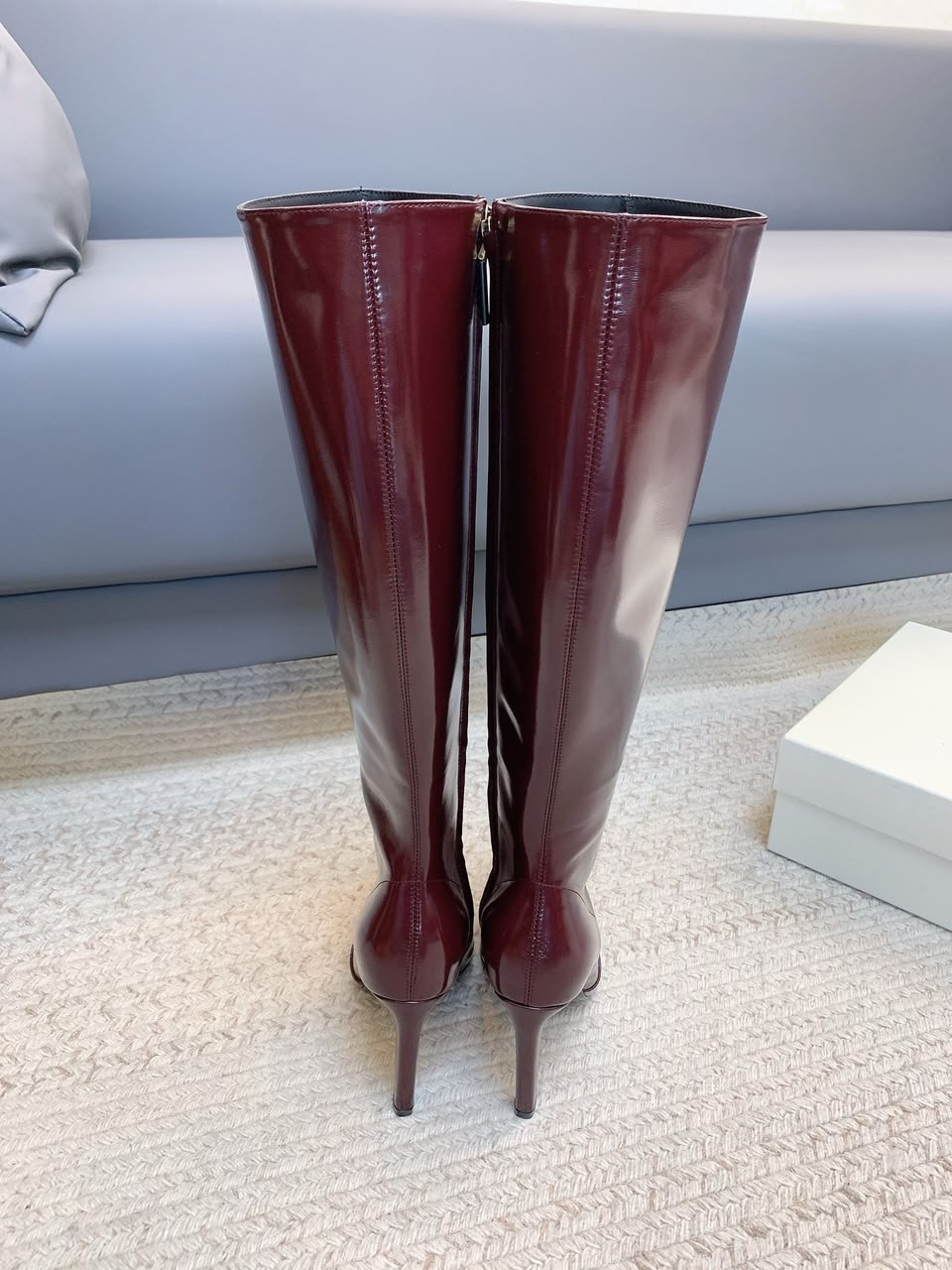 Bordeaux Francoise Boots In Smooth Leather 4