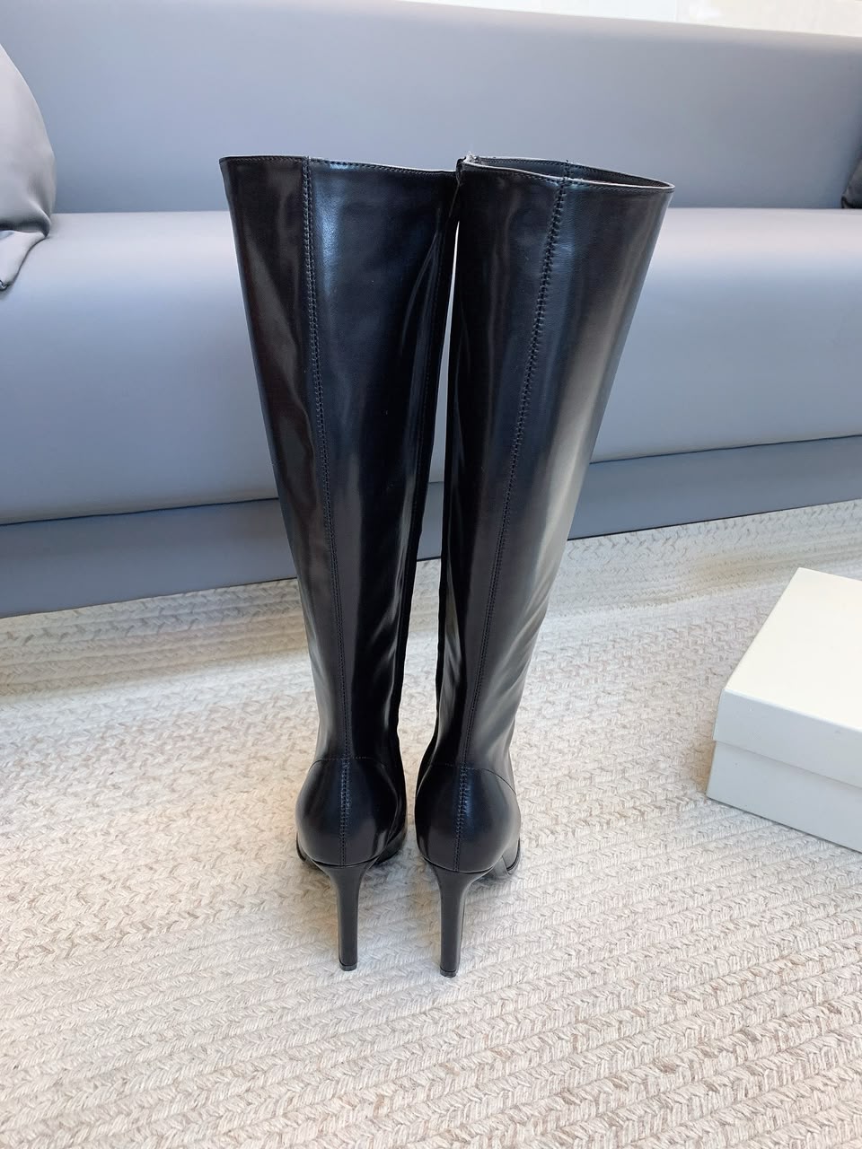 Black Francoise Boots In Smooth Leather 4