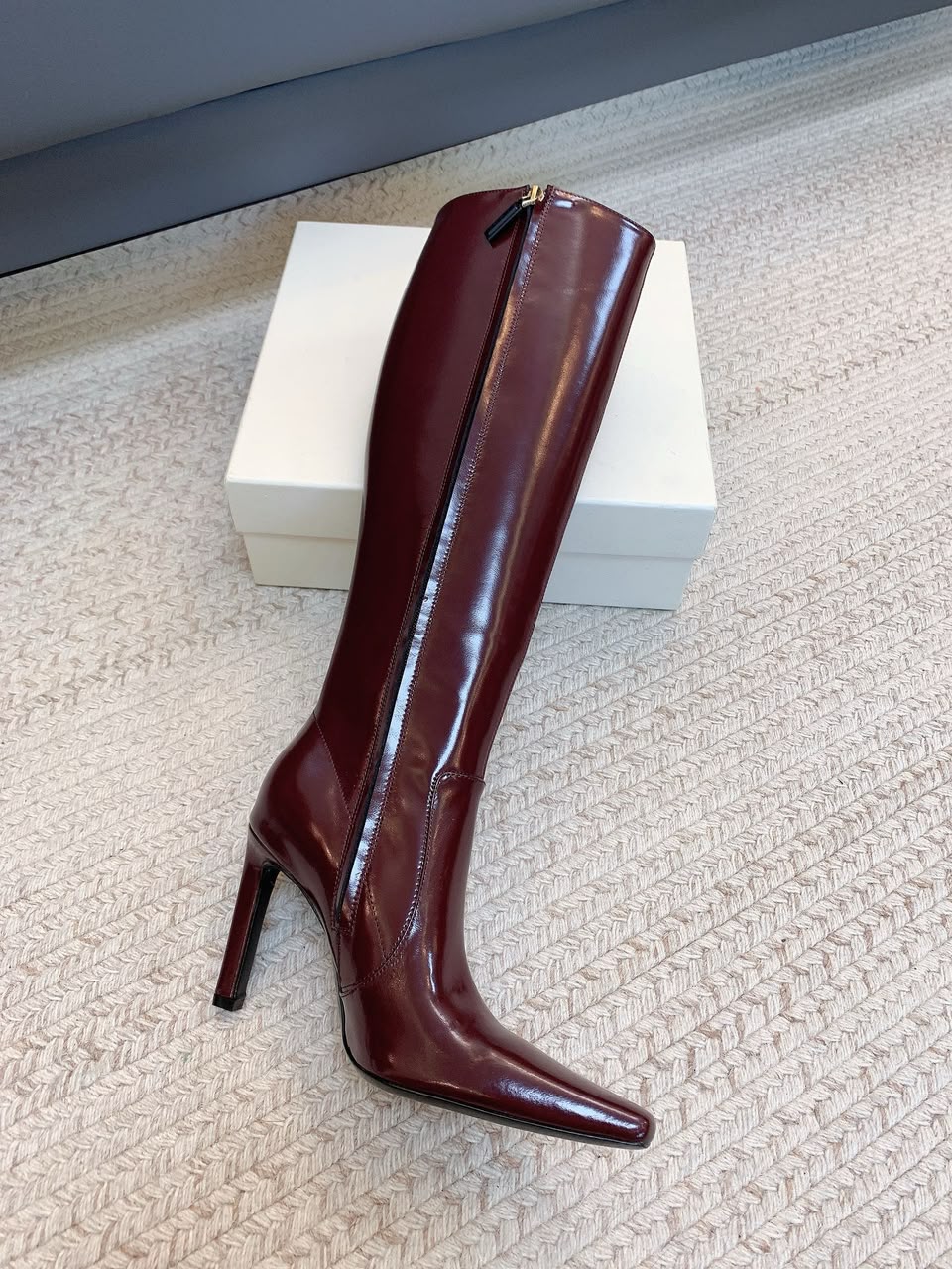 Bordeaux Francoise Boots In Smooth Leather 5
