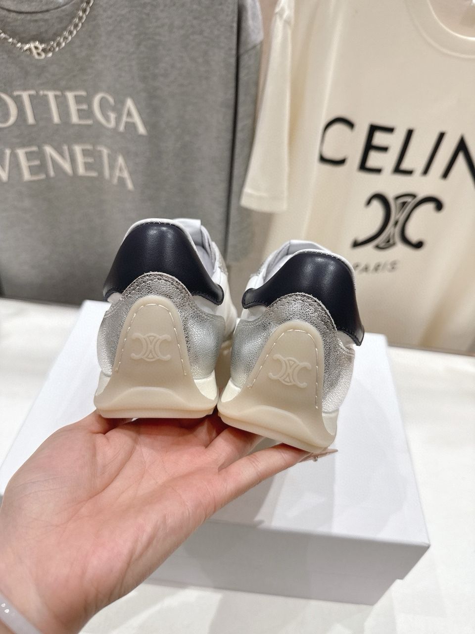 Light Grey/Silver Racer - Low Top Sneaker