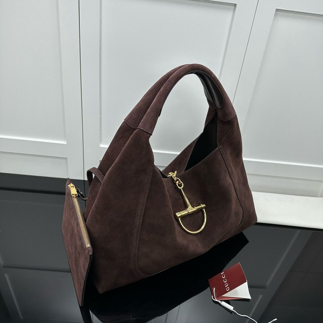 Dark Brown Softbit Maxi Shoulder Bag
