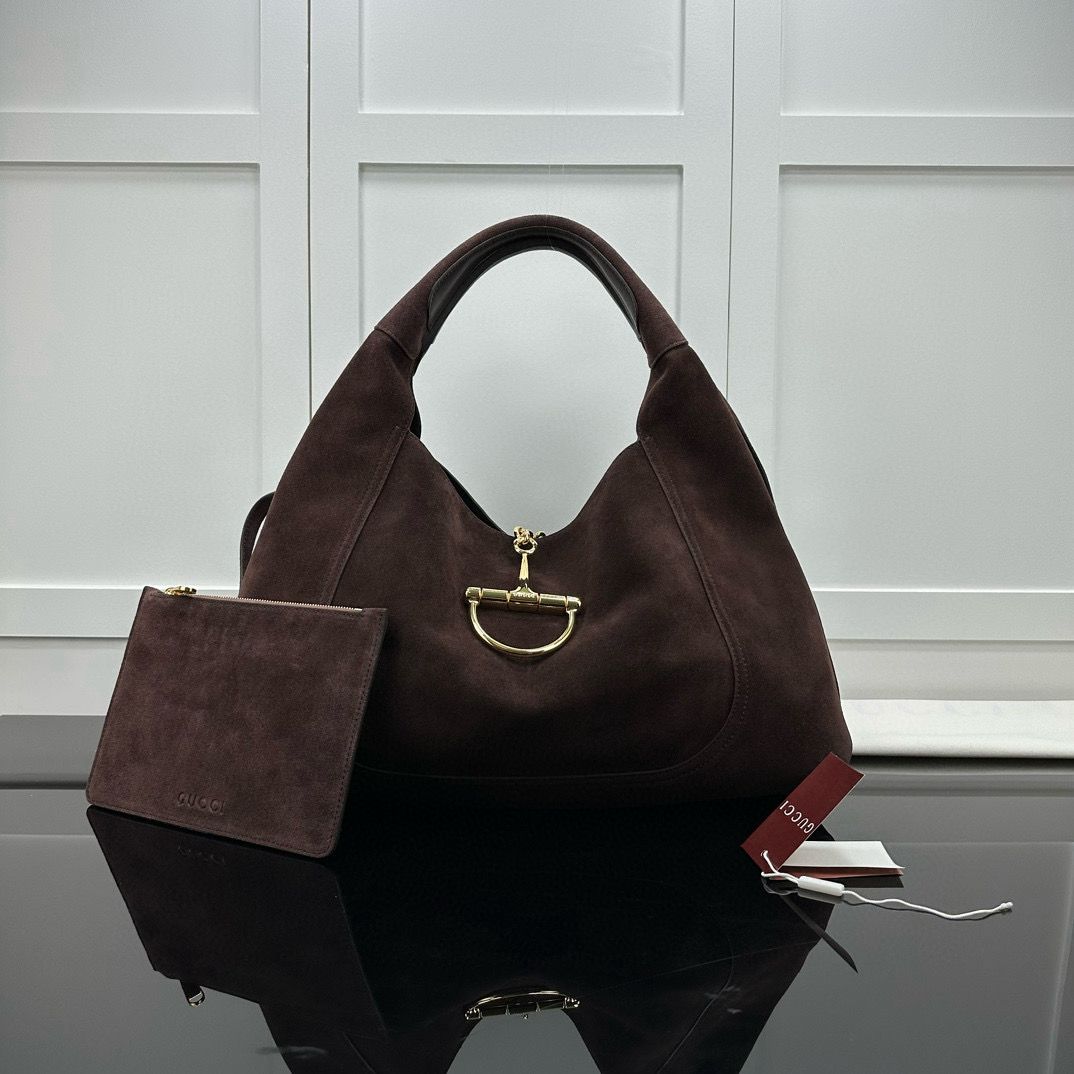 Dark Brown Softbit Maxi Shoulder Bag