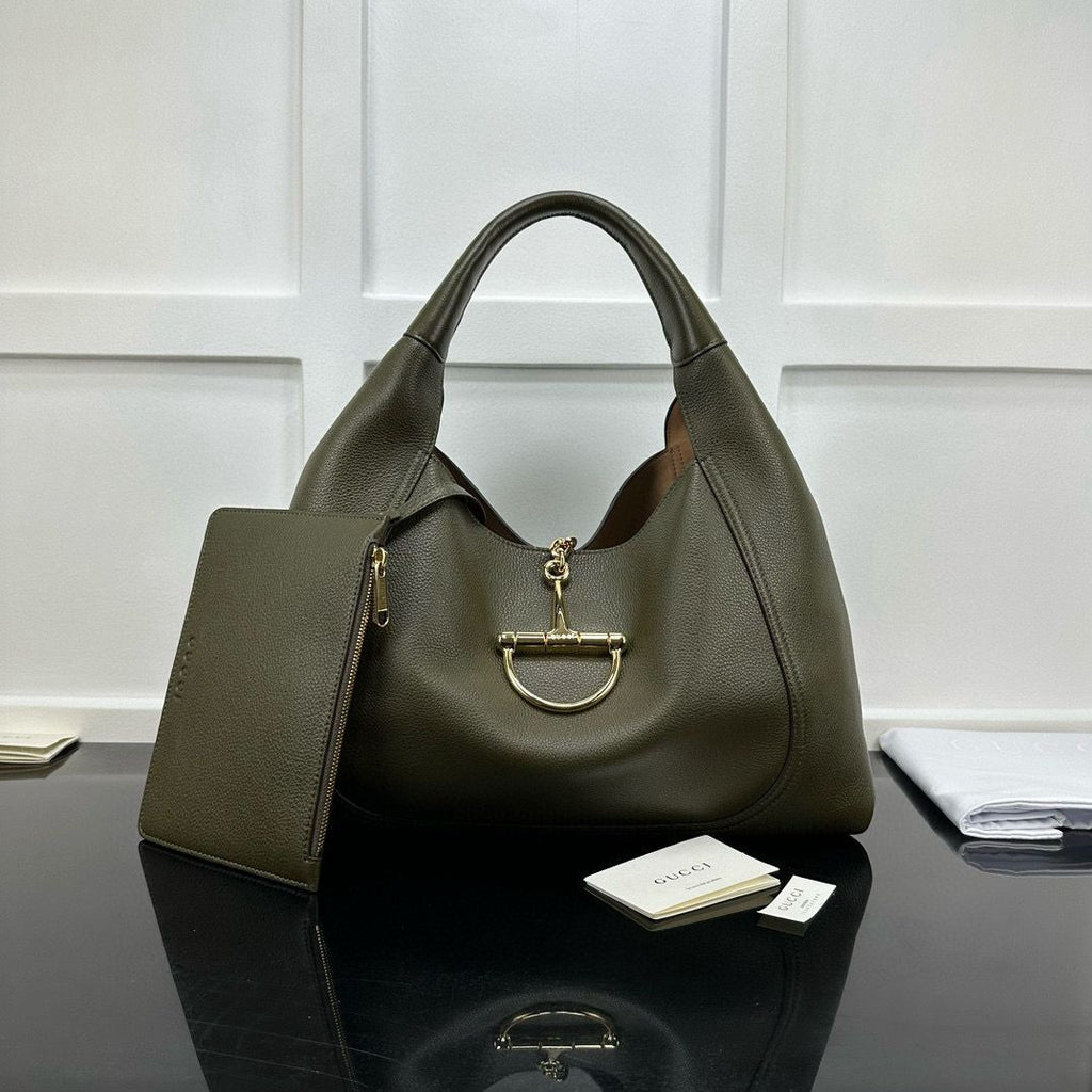 Forest Green Softbit Maxi Shoulder Bag