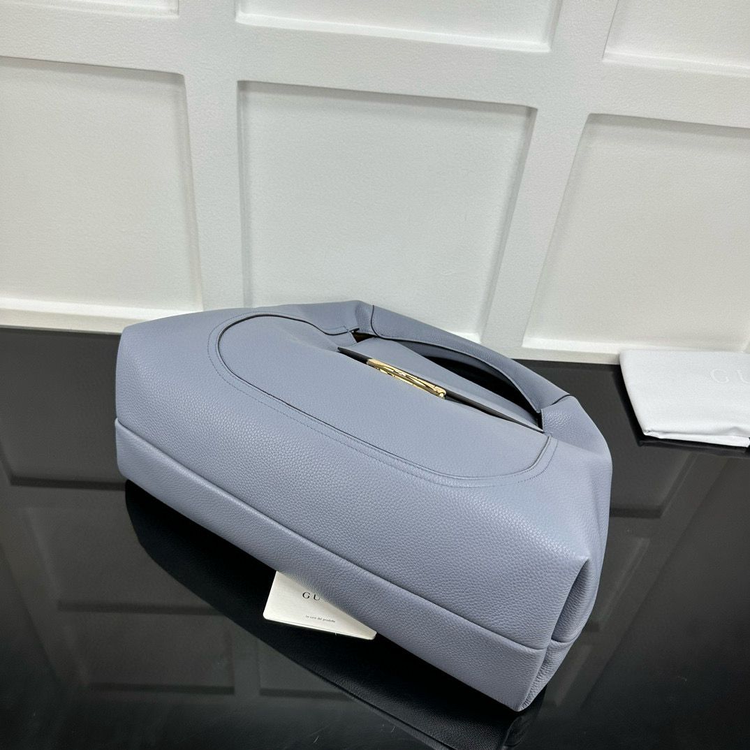 Dusty Blue Softbit Maxi Shoulder Bag